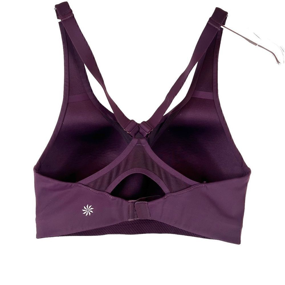 ATHLETA Racerback High Impact Sports Bra in Burgundy Size 32D - Picture 1 of 7